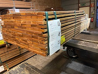 Guyana ipé - plank geschaafd - 1250-1850x90x25mm (129x) - afbeelding 2 van  3