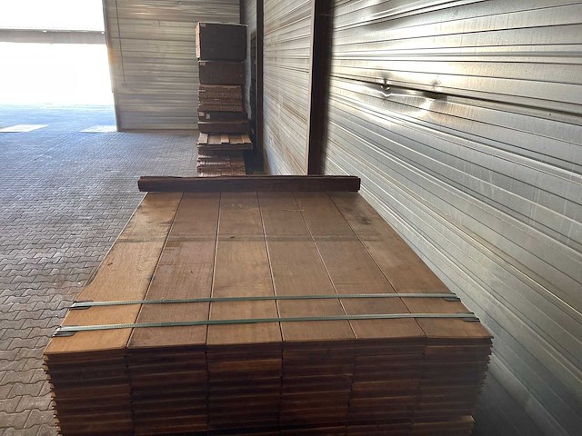 Guyana ipé buitenparket 1250x145x21mm (120x) - afbeelding 1 van  3