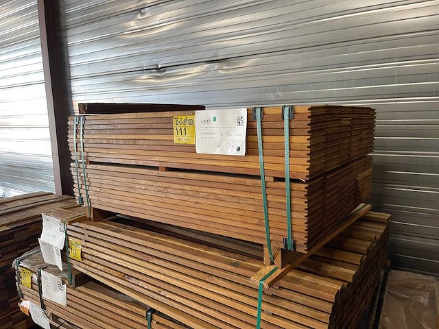 Guyana ipé buitenparket 1250x145x21mm (120x) - afbeelding 2 van  3