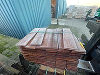 Guyana ipé kopse veer en groef (buitenparket) 650x145x21mm (111x) - afbeelding 1 van  3