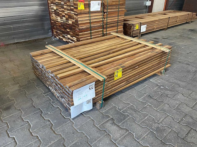 Guyana ipé latten geschaafd 1550x45x21mm (177x) - afbeelding 2 van  3