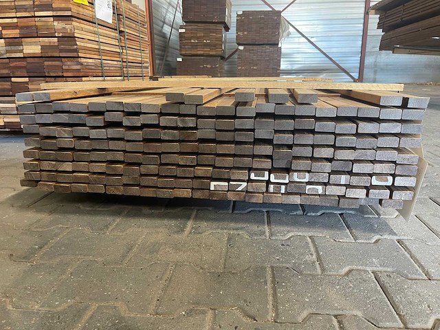 Guyana ipé latten geschaafd 1550x45x21mm (177x) - afbeelding 3 van  3