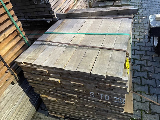 Guyana ipé planken fijnbezaagd 1250x105x27mm (171x) - afbeelding 1 van  3