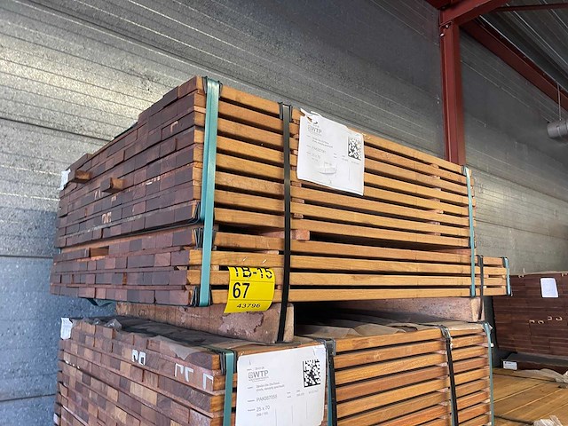 Guyana ipé planken geschaafd 1000-1250x70x25mm (160x) - afbeelding 4 van  4