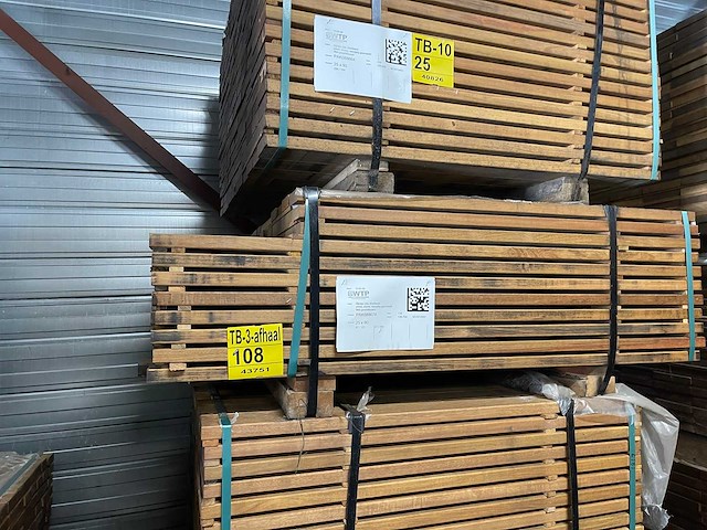 Guyana ipé planken geschaafd 1000-1250x90x25mm (118x) - afbeelding 4 van  4