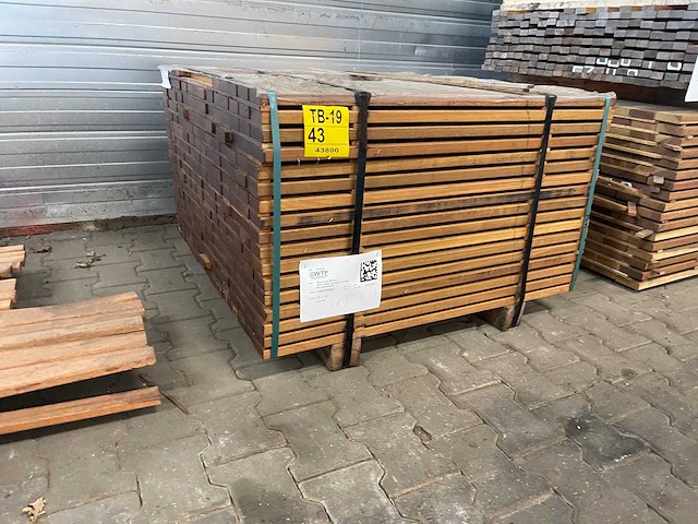 Guyana ipé planken geschaafd 1000x70x25mm (238x) - afbeelding 4 van  4