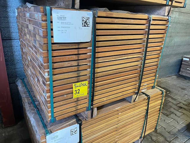 Guyana ipé planken geschaafd 1000x70x25mm (266x) - afbeelding 4 van  4