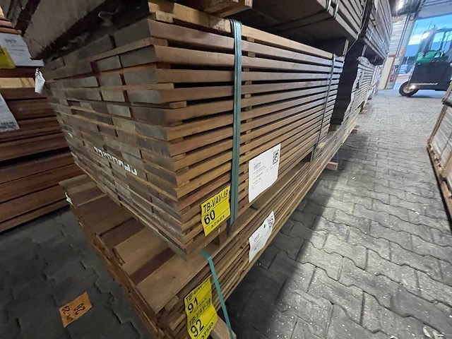 Guyana ipe planken geschaafd 1250x145x21mm (136x) - afbeelding 4 van  4