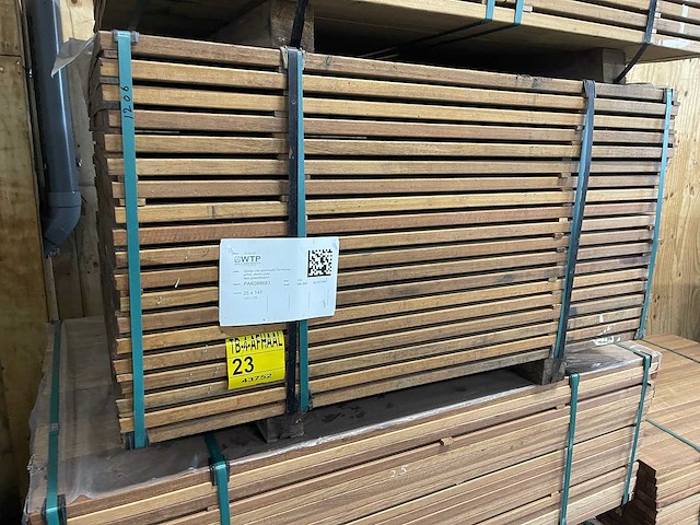Guyana ipé planken geschaafd 1250x145x25mm (133x) - afbeelding 4 van  4
