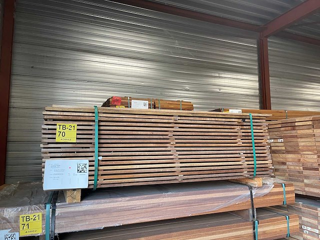 Guyana ipé planken geschaafd 1500x90x16mm (171x) - afbeelding 2 van  3