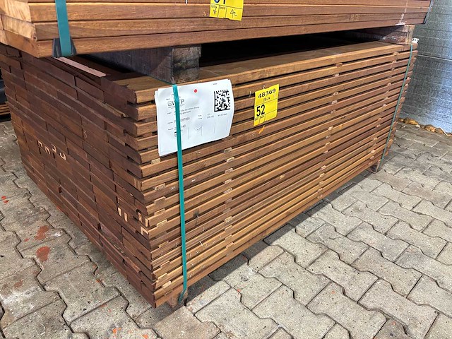 Guyana ipé planken geschaafd 1550x140x25mm (121x) - afbeelding 2 van  2