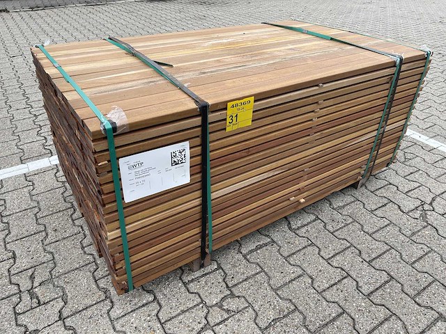 Guyana ipé planken geschaafd 1550x70x25mm (247x) - afbeelding 4 van  4