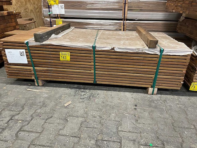 Guyana ipé planken geschaafd 1850x120x21mm (112x) - afbeelding 4 van  4