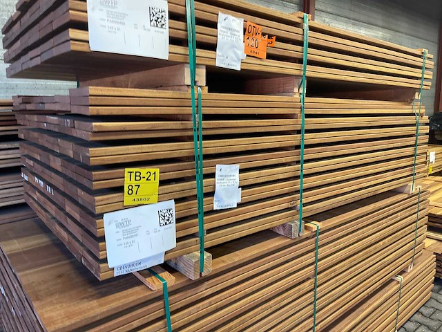 Guyana ipé planken geschaafd 2150x145x21mm (114x) - afbeelding 2 van  3