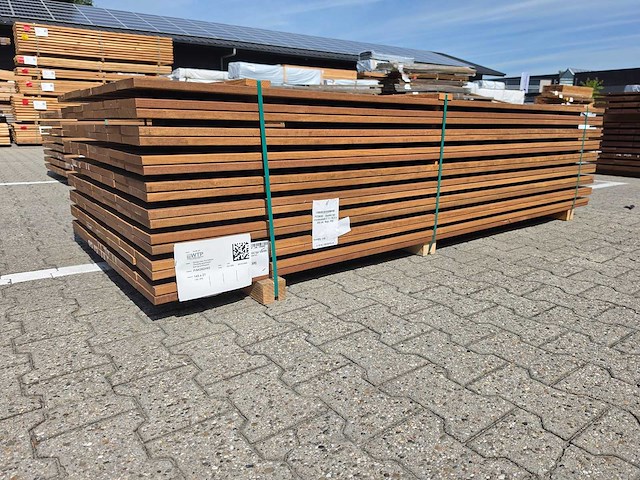 Guyana ipé planken geschaafd 2450x145x21mm (119x) - afbeelding 2 van  3