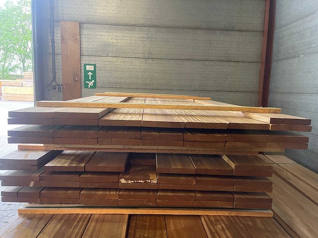 Guyana ipé planken geschaafd 2450x145x21mm (24x) - afbeelding 3 van  3
