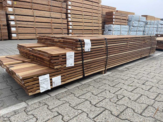 Guyana ipé planken geschaafd 2750-3350x90x21mm (163x) - afbeelding 2 van  3