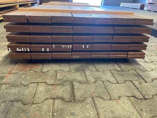 Guyana ipé planken geschaafd 3350x145x21mm (70x) - afbeelding 3 van  3