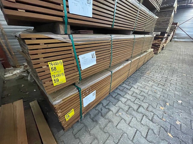 Guyana ipe planken geschaafd 3350x90x21mm (82x) - afbeelding 4 van  4