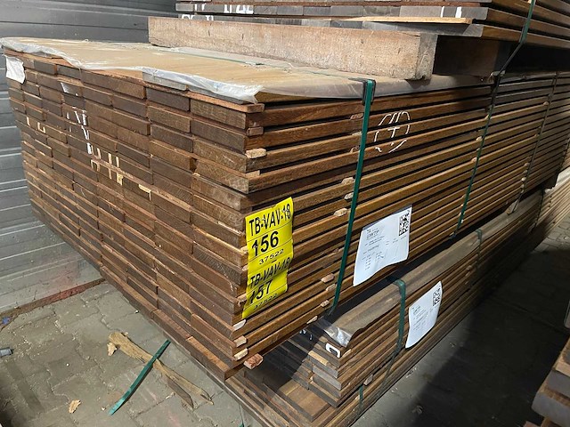 Guyana ipé planken geschaafd 3650-3950x120x21mm (76x) - afbeelding 4 van  4