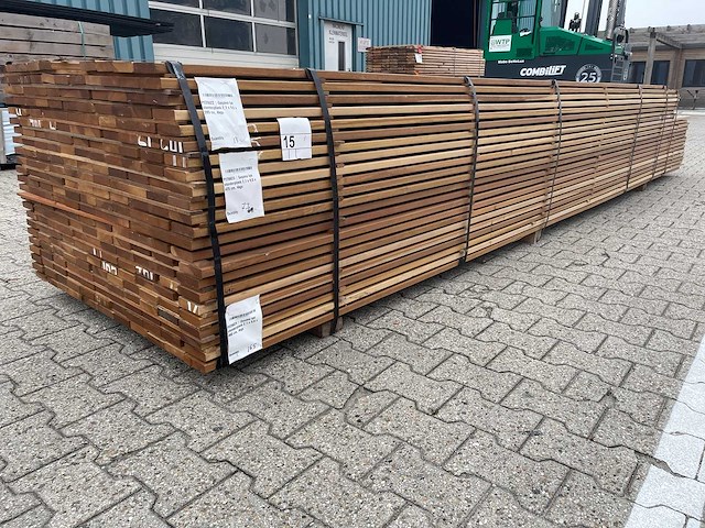 Guyana ipé planken geschaafd 3950-4300x90x21mm (86x) - afbeelding 2 van  3