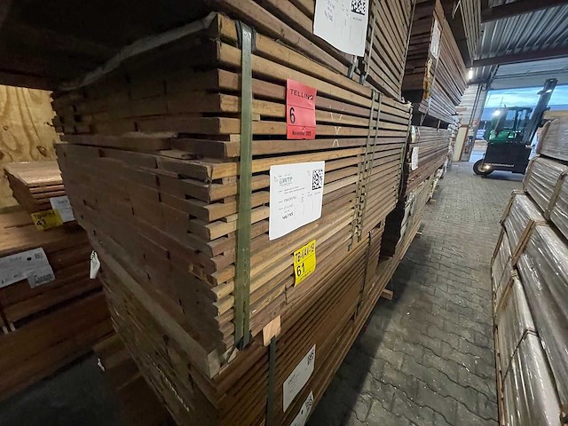 Guyana ipe planken geschaafd 650-1250x145x21mm (214x) - afbeelding 4 van  4