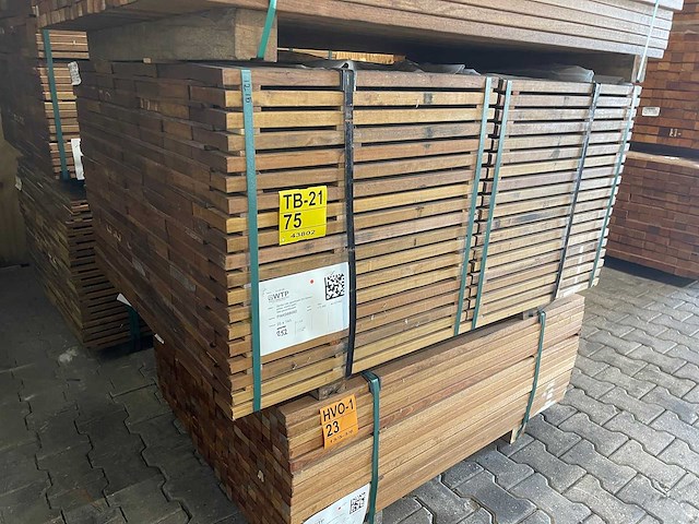 Guyana ipé planken geschaafd 650-1350x145x25mm (260x) - afbeelding 4 van  4