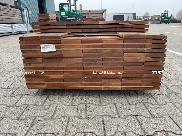 Guyana ipé planken geschaafd country grade 1250-1550x140x21mm (112x) - afbeelding 3 van  3