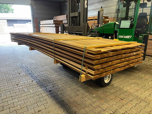 Guyana ipé planken geschaafd country grade 4500x90x18mm (134x) - afbeelding 2 van  3