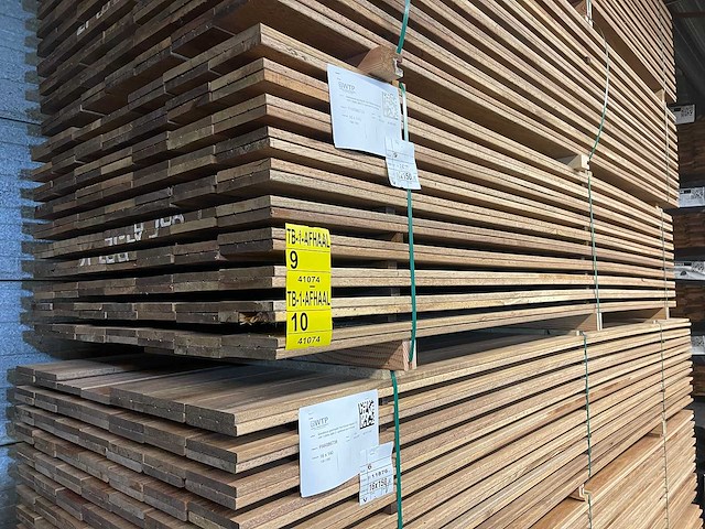 Guyana teak - plank geschaafd - 3000x140x16mm (69x) - afbeelding 4 van  4
