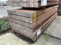 Guyana teak balken fijnbezaagd 3000x100x100mm (27x) - afbeelding 4 van  4