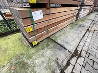 Guyana teak balken fijnbezaagd 3000x100x100mm (27x) - afbeelding 4 van  4