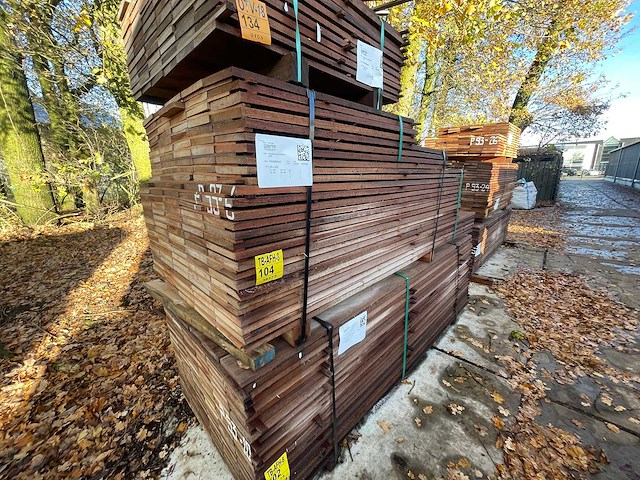 Guyana teak beschoeiingsplanken 1000-2500x200x20mm (130x) - afbeelding 4 van  4