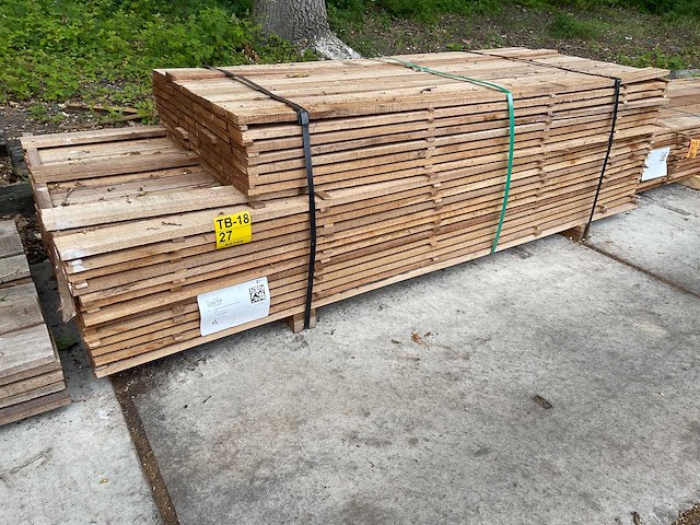Guyana teak beschoeiingsplanken 2000-2500x100x20mm (189x) - afbeelding 4 van  4