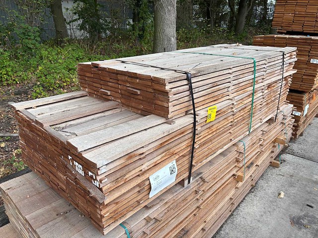 Guyana teak beschoeiingsplanken 2000-2500x100x20mm (189x) - afbeelding 3 van  3