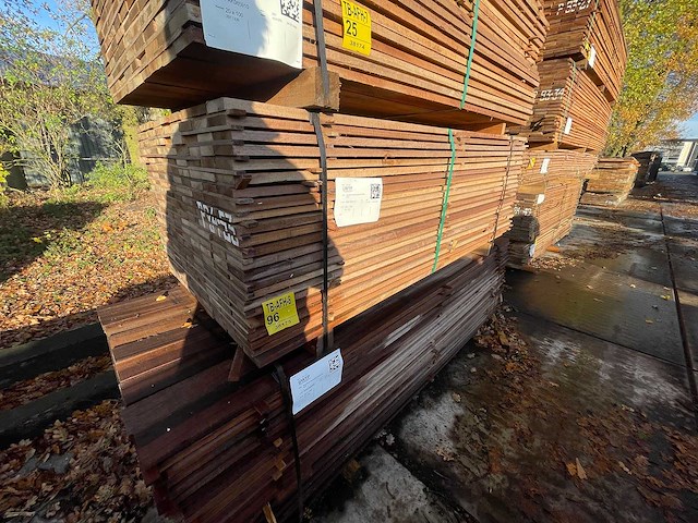 Guyana teak beschoeiingsplanken 2000x100x20mm (207x) - afbeelding 4 van  4