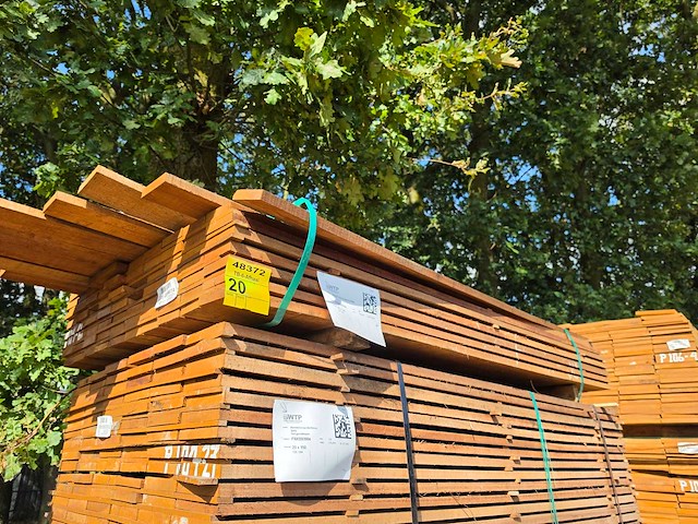 Guyana teak beschoeiingsplanken 2000x100x20mm (80x) - afbeelding 4 van  4