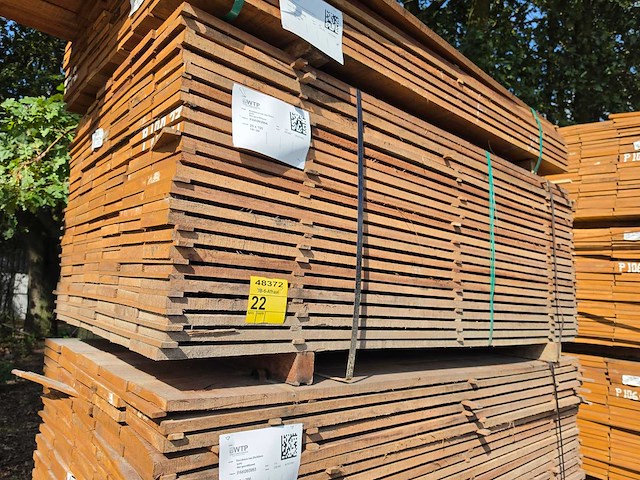 Guyana teak beschoeiingsplanken 2000x150x20mm (138x) - afbeelding 4 van  4