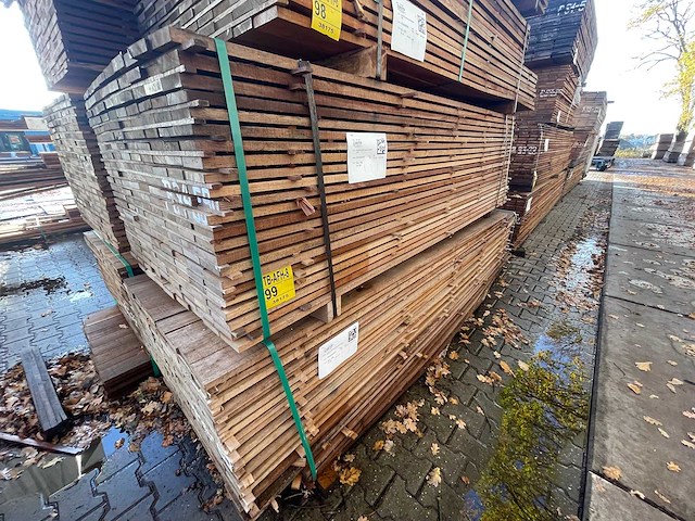 Guyana teak beschoeiingsplanken 2500x100x20mm (207x) - afbeelding 4 van  4