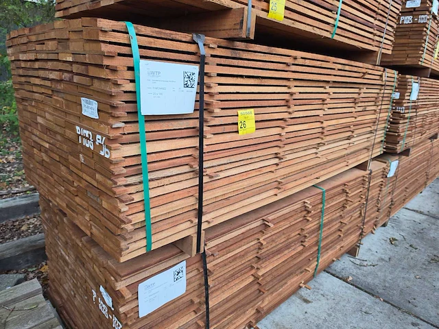 Guyana teak beschoeiingsplanken 2500x100x20mm (207x) - afbeelding 2 van  4