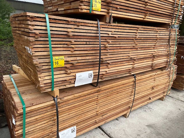 Guyana teak beschoeiingsplanken 2500x150x20mm (132x) - afbeelding 4 van  4