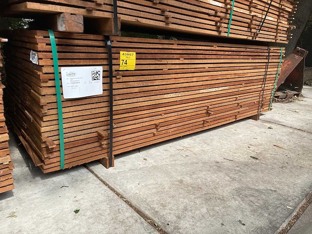 Guyana teak beschoeiingsplanken 2500x150x20mm (138x) - afbeelding 4 van  4