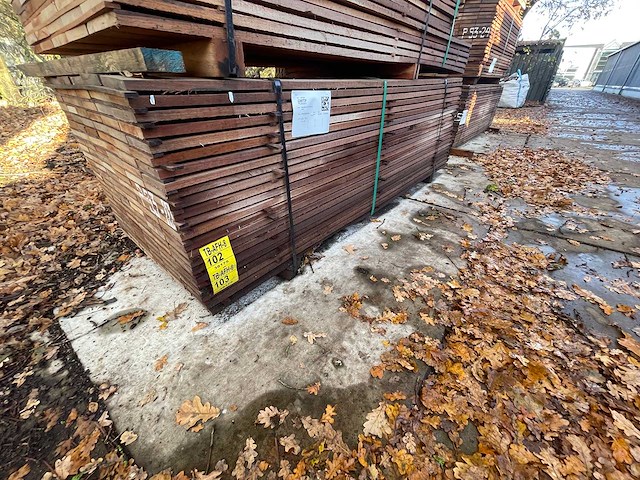 Guyana teak beschoeiingsplanken 2500x150x20mm (69x) - afbeelding 4 van  4