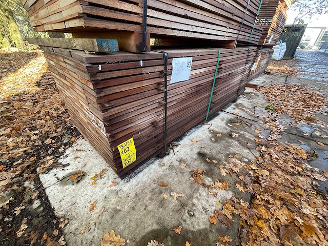 Guyana teak beschoeiingsplanken 2500x150x20mm (69x) - afbeelding 4 van  4