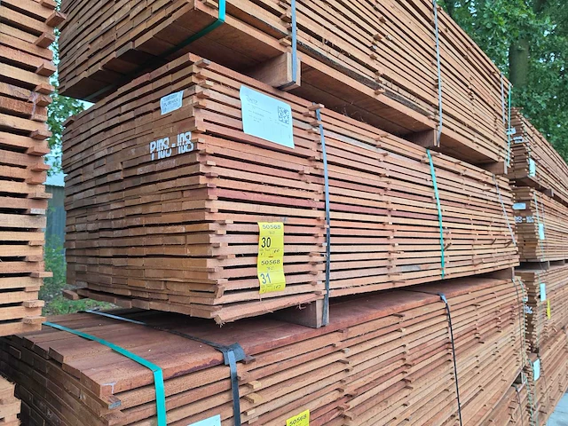 Guyana teak beschoeiingsplanken 3000x100x20mm (107x) - afbeelding 4 van  4