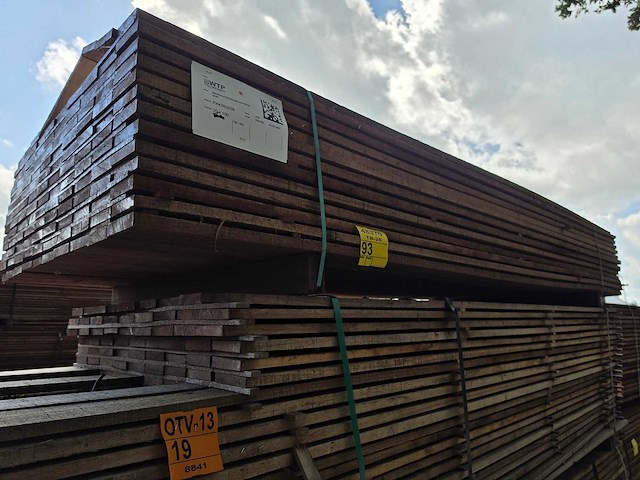 Guyana teak beschoeiingsplanken 3000x100x20mm (126x) - afbeelding 4 van  4