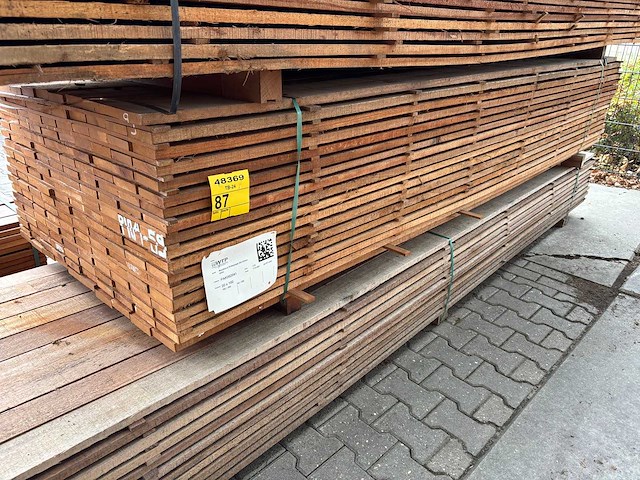 Guyana teak beschoeiingsplanken 3000x100x20mm (180x) - afbeelding 4 van  4