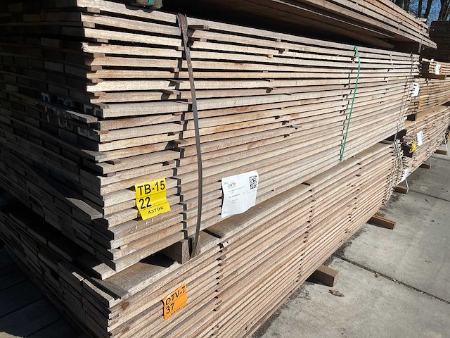 Guyana teak beschoeiingsplanken 3000x100x20mm (207x) - afbeelding 4 van  4