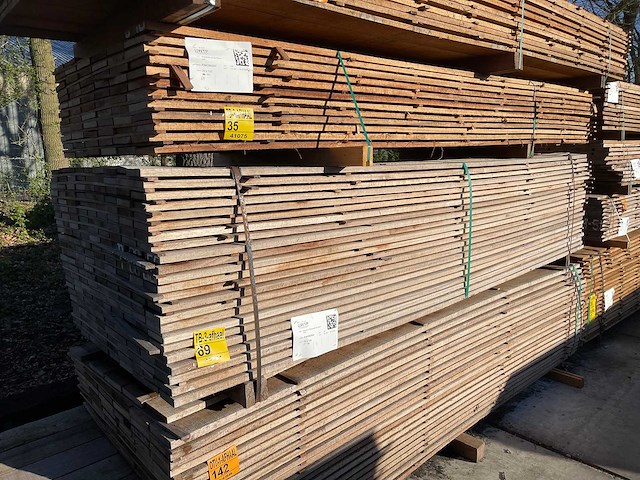 Guyana teak beschoeiingsplanken 3000x100x20mm (207x) - afbeelding 4 van  4