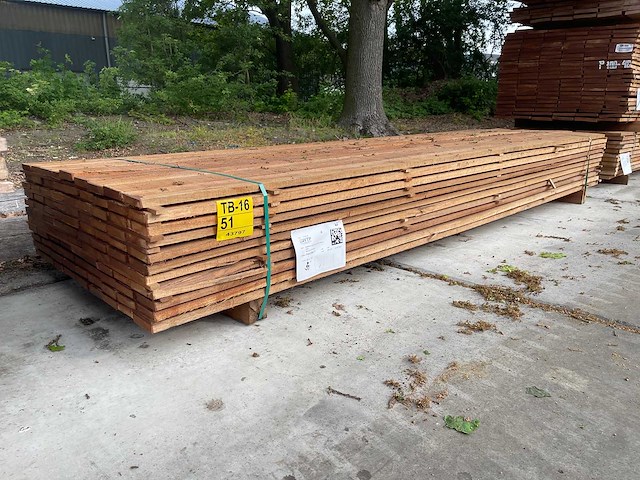 Guyana teak beschoeiingsplanken 3000x100x20mm (99x) - afbeelding 4 van  4
